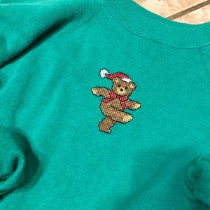 vintage Christmas bear sweatshirt